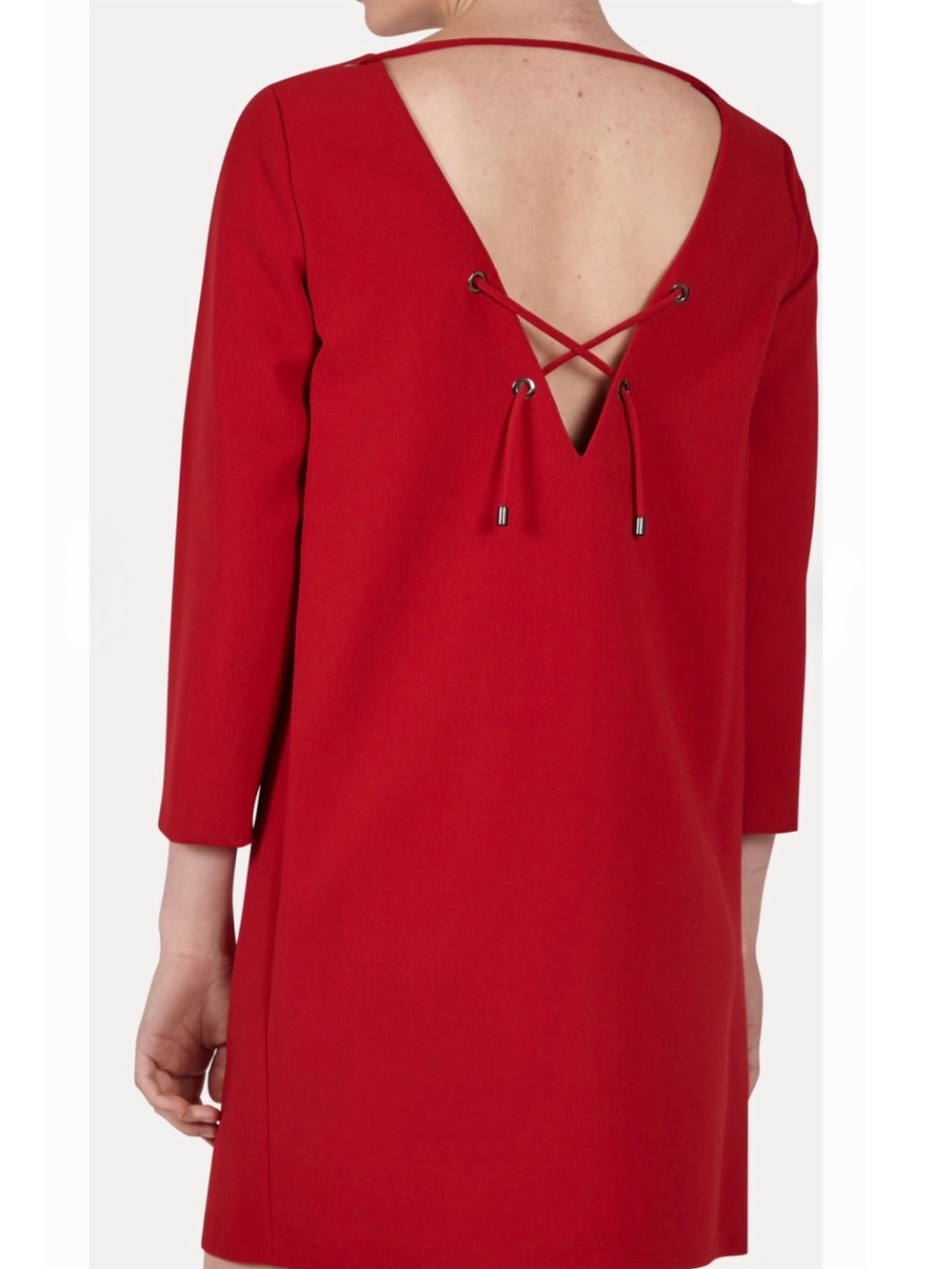 BA&SH Dexter Dress in Color Rouge - Picture 3 of 7